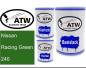 Preview: Nissan, Racing Green, 240: 500ml Lackdose + 500ml Klarlack + 250ml Härter - Set, von ATW Autoteile West.